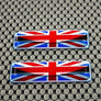 England Flag Raised Clear Domed Lens Decal Set 2.3"x 0.73"