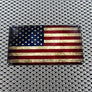 USA Flag Rustic Style Raised Clear Domed Lens Decal
