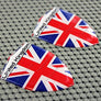 England Flag Raised Clear Domed Lens Decal Set 2.35"x 1.6"