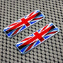 England Flag Raised Clear Domed Lens Decal Set 2.3"x 0.73"