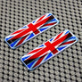 England Flag Raised Clear Domed Lens Decal Set 2.3"x 0.73"