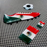 Mexico World Cup Soccer Shoe Raised Clear Domed Lens Decals (4 piece Set)
