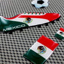 Mexico World Cup Soccer Shoe Raised Clear Domed Lens Decals (4 piece Set)