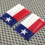 Texas Lone Star Flag Raised Clear Domed Lens Decal Set