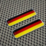 Germany Flag Raised Clear Domed Lens Decal Set 2.3"x 0.73"