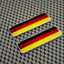Germany Flag Raised Clear Domed Lens Decal Set 2.3"x 0.73"