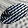 USA Flag Monochrome Raised Clear Domed Lens Decal Oval 6"x 3.5"