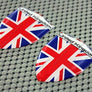 England Flag Raised Clear Domed Lens Decal Set 2.35"x 1.6"