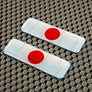 Japan 日本 Flag Clear Lens Raised Decal Set