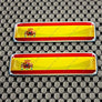 Spain Flag Raised Clear Domed Lens Decal Set