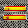 Spain Flag Raised Clear Domed Lens Decal Set