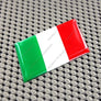 Italy Flag Raised Clear Domed Lens Decal 3"x 1.5"