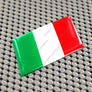Italy Flag Raised Clear Domed Lens Decal 3"x 1.5"