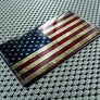 USA Flag Rustic Style Raised Clear Domed Lens Decal