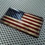 USA Flag Rustic Style Raised Clear Domed Lens Decal