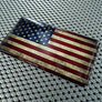 USA Flag Rustic Style Raised Clear Domed Lens Decal