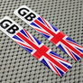 England Union Jack Flag Raised Clear Domed Lens Decal Set 4"x 1"