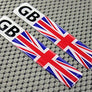 England Union Jack Flag Raised Clear Domed Lens Decal Set 4"x 1"