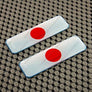 Japan 日本 Flag Clear Lens Raised Decal Set