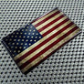 USA Flag Rustic Style Raised Clear Domed Lens Decal