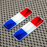 France Flag Raised Clear Domed Lens Decal Set 2.3"x 0.73"