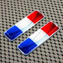 France Flag Raised Clear Domed Lens Decal Set 2.3"x 0.73"
