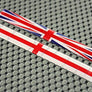 England Union Jack Flag Raised Clear Domed Lens Decal Set 4"x 0.5"