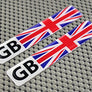 England Union Jack Flag Raised Clear Domed Lens Decal Set 4"x 1"