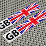 England Union Jack Flag Raised Clear Domed Lens Decal Set 4"x 1"