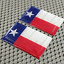 Texas Lone Star Flag Raised Clear Domed Lens Decal Set