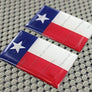 Texas Lone Star Flag Raised Clear Domed Lens Decal Set