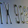 Block Series Domed Boat Registration Numbers Chrome Custom