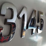 Super Wake Style Chrome Emblem Boat & Jet Ski Registration Lettering Custom