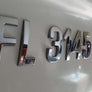 Super Wake Style Chrome Emblem Boat & Jet Ski Registration Lettering Custom