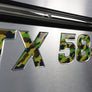 Camouflage Style Raised Domed Boat Lettering 16 PCS Kit