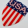 Stripes USA Flag Raised Clear Domed Lens Decal 3.2"x 4.4"