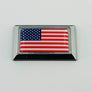 USA Flag Chrome Emblem Badge 2.25" x 1.40"