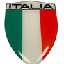Italy Italia Flag Raised Clear Domed Lens Decal 3.2"x 4.36"