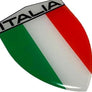 Italy Italia Flag Raised Clear Domed Lens Decal 3.2"x 4.36"