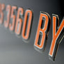 JET Series Domed Boat & Jet Ski Registration Numbers Orange Color