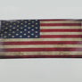 USA Flag Rustic Style Raised Clear Domed Lens Decal