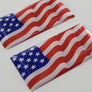 USA Flag Raised Clear Domed Lens Decal Set 1.5"x 0.72"