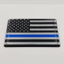 USA Thin Blue Line Flag Raised Clear Domed Lens Decal 3"x 2"