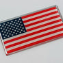USA Flag Raised Clear Domed Lens Decal 3"x 1.65"