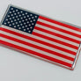 USA Flag Raised Clear Domed Lens Decal 3"x 1.65"