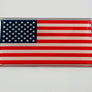 USA Flag Raised Clear Domed Lens Decal 3"x 1.65"