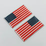 USA Flag Raised Clear Domed Lens Decal Set Left & Right 1.50" x 0.88"