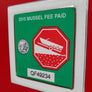 Yearly Boat & Jet Ski State Registration Sticker Frame Domed White Center With Chrome Trim Decal Set 3" x 3"