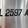 boat registration number decals black