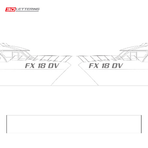 Carbon Fiber Sport Style Raised Domed Boat Registration Lettering Custom